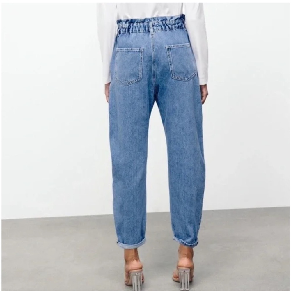 Zara Blue Boyfriend Jeans Relaxed Fit - Picture 3 of 10